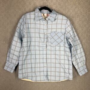 American Sweetheart‎ Shirt Women S Plaid Fleece Lined Country Utility Farm Chore